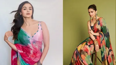 मल्टी कलर्ड साड़ी के साथ इन रंगों के ब्लाउज़ को करें स्टाइल  multicolored saree blouse