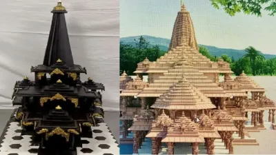 40 किलो चॉकलेट से बनाई राम मंदिर की प्रतिकृति  4 दिन में बनकर तैयार हुआ केक  ayodhya ram mandir